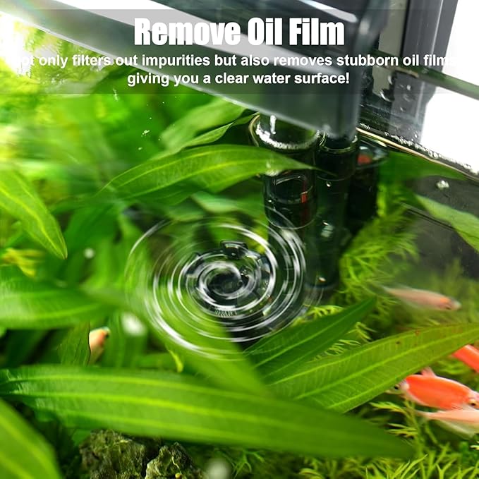 AQQA Aquarium Filter 10-30 Gallon Fish Tank Filters with Bio-Wheel Power, Hang on Back Aquarium Filter, Adjustable Flow Hob Filter, Quiet Efficient and Silent Operation (8W 110 GPH)