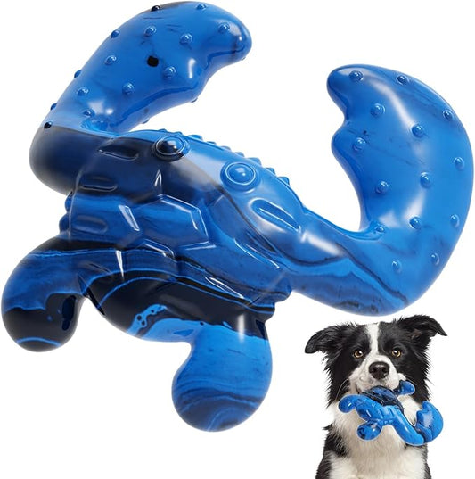 Dog Chew Toy for Aggressive Chewers – Tough Nylon Bone with Bacon Flavor for Pitbulls & Large Dogs, Indoor Play for Teeth Cleaning & Anxiety Relief