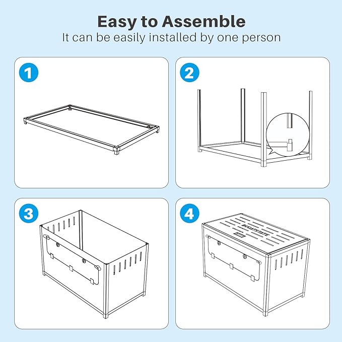 BUCATSTATE Hamster Cage Metal 2.0 - Small Animal Habitats Large Stackable with Top Access Easy Assemble 31.4L*17.6W*20H Inches Dwarf Syrian Hamster House for Guinea Pig, Gerbil (552sq inch White)