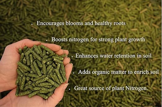 Alfalfa Meal Pellets 16 Pounds Organic Fertilizer for Flowers, Vegetables & Trees - Ideal Rabbit Food, Hamster Food, Timothy Hay Alternative - Lancaster Agriculture Products (16 Pounds)