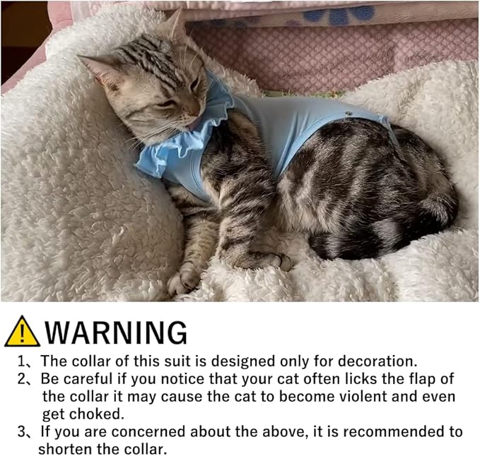 Cat Recovery Suit for Abdominal Wounds and Skin Diseases, Breathable Surgical Recovery Shirt After Surgery Wear Anti Licking Wounds,E-Collar Alternative for Cats Pet Kitten(RSC01-purple-l)