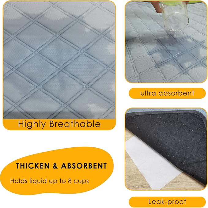 2 Pack Guinea Pig Cage Liners for C&C 2x3 Habitat Washable Guinea Pig Bedding Super Absorbent | Waterproof | Non Slip| Reusable Guinea Pig Pee Pads for Small Animals Cage - 41.3" x 27.6"