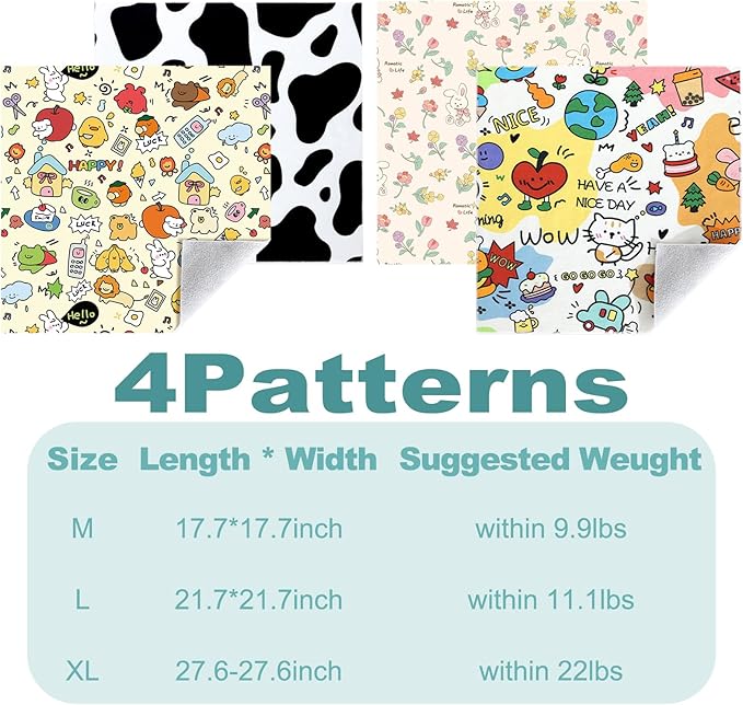 Cat Grooming Wrap, 2pcs [L+XL] Cat Restraint Wrap for Nail Clipping, Ear Cleaning, and Teeth Brushing, Self-Adherent, Anti-Bite, Anti-Scratch, Anti Scratch, Cow White