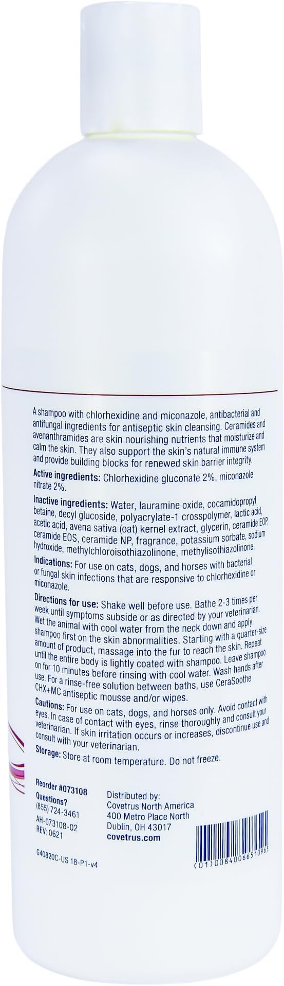 CeraSoothe® CHX+MC Antiseptic Shampoo 16oz