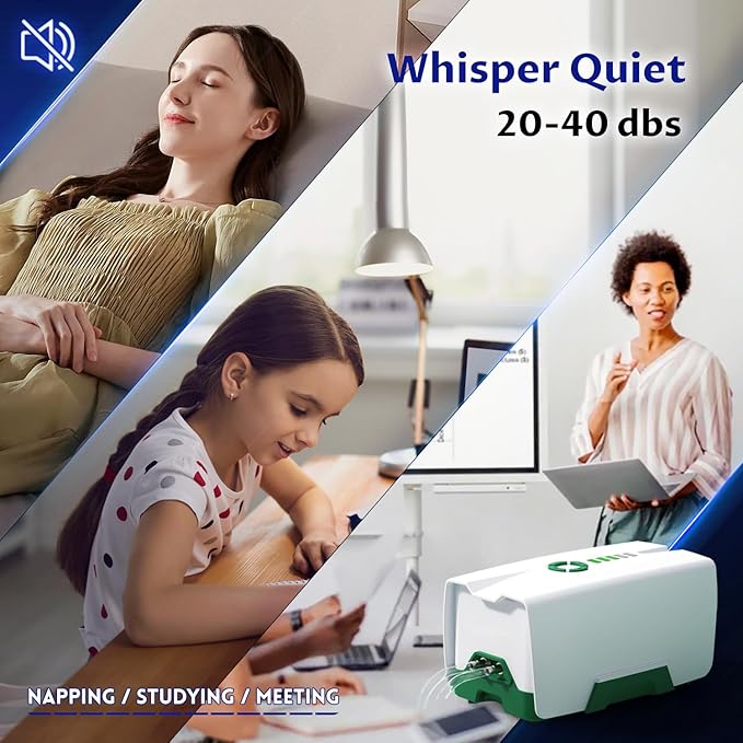 Ghosthorn Quiet AC/DC Aquarium Air Pump 12000mAh Battery Powered Aquarium Bubbler with 87 Hours Battery Life 2-Outlet Rechargeable Bait Aerator Adjustable Oxygen Pump, Power Outages and Emergency