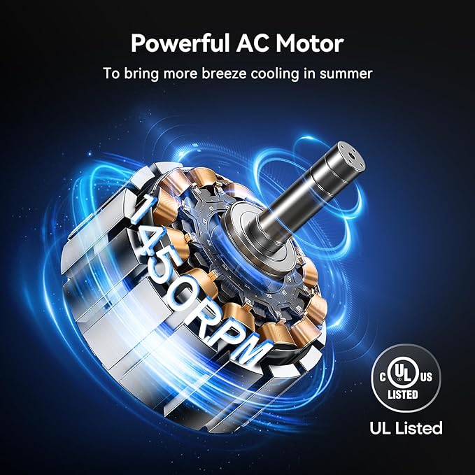 5000 CFM 20" Wall Fan Oscillating, Professional Industrial Wall Mount Fan with 3 Speed for Warehouse, Factory, Workshops, and Garage, UL Listed