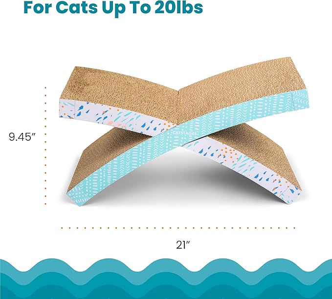 Catstages Easy Life Hammock Cat Lounger & Scratcher – Elevated Scratcher & Resting Spot for Cats, Comfortable & Multifunctional Design