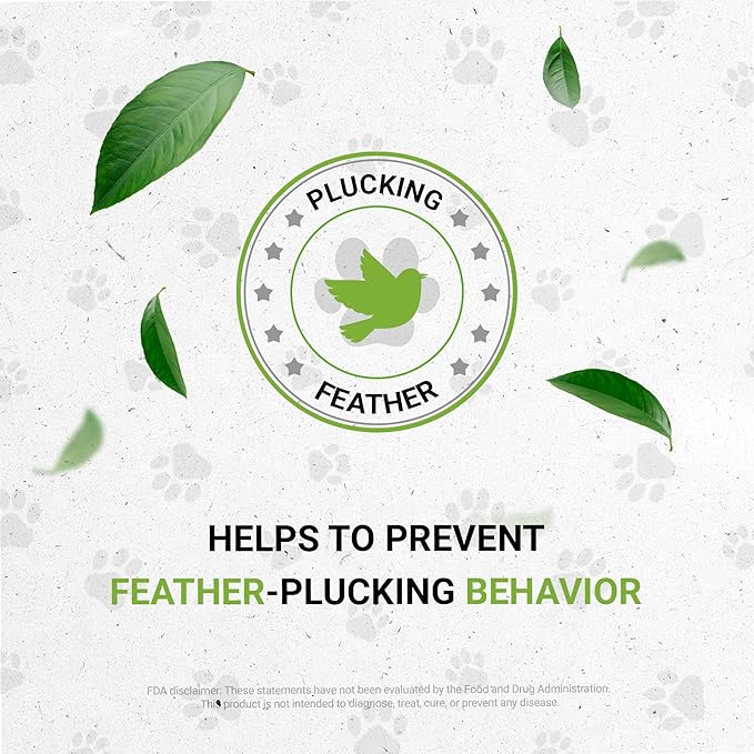Birds Feathers | Natural Herbal Dietary Pet Supplement for Birds | Support Healthy Feathers | Alcohol-Free Extract, Dandelion Root, Calendula, Alfalfa, Peppermint, Fennel 2 oz