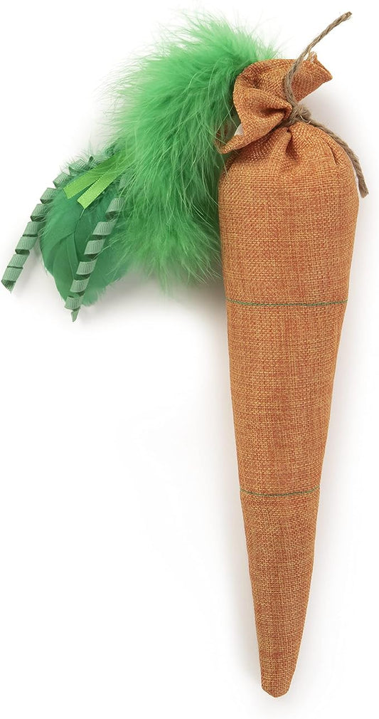 SmartyKat Kolossal Karrot Crinkle Kicker Catnip Cat Toy - Orange, Jumbo