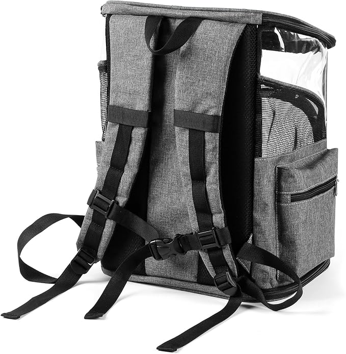 Cat Carriers Dog Carrier Pet for Small Medium Cats Dogs Puppies up to 25 Lbs, TSA Airline Approved Soft Sided, Collapsible Travel Puppy - Black Grey (M: 13" LX11.4 WX17.3 H, Blue)