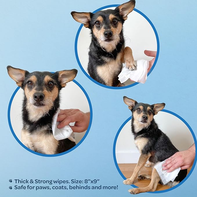 Best Pet Supplies Pet Wipes for Dogs - Dog Wipes Cleaning Deodorizing, for Coats, Ears, Paws - Cleansing, Tea Tree, 400 Count