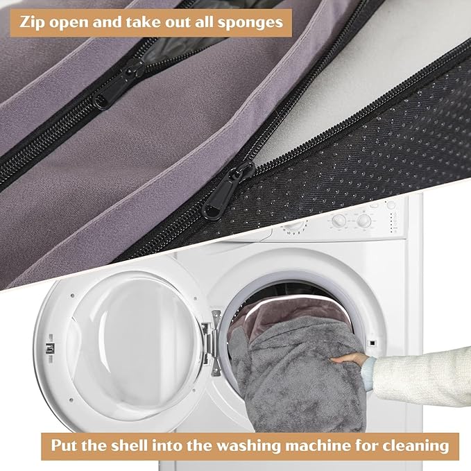 Comfort Expression Small Dog Beds Waterproof Orthopedic Foam Dog Sofa Beds for Medium Dogs Comfy Pet Bed with Washable Removable Cover & Non-Slip Bottom(Small,Purple)