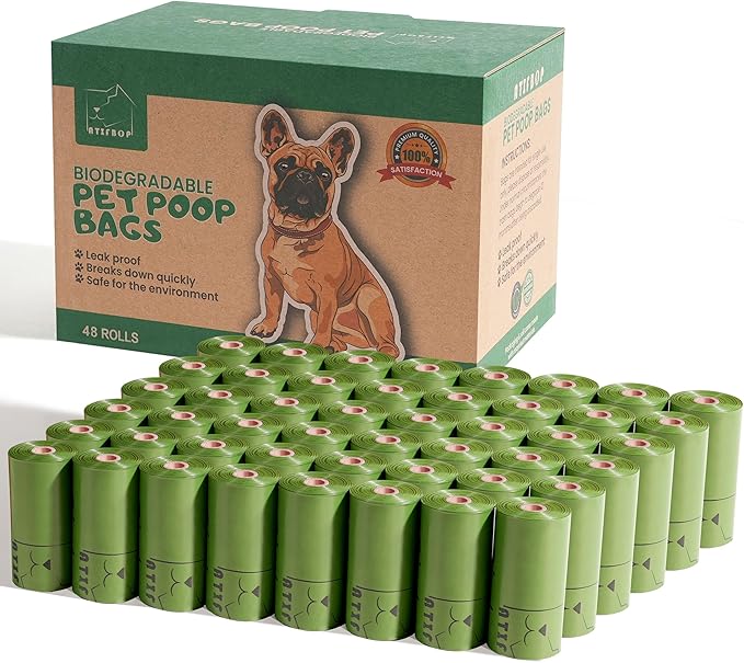 Biodegradable Dog Poop Bags 720 Count 48 Rolls, Leak Proof and Thicken Pet Poop Bag (Scented)