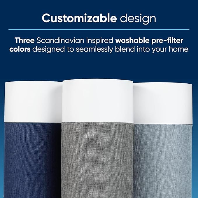 BLUEAIR Air Purifiers for Bedroom Small Room Air Purifiers for Home Air Purifiers for Pets Allergies Air Cleaner, HEPASilent Virus Air Purifier for Dust Baby Air Purifier for Nursery Blue Pure 511