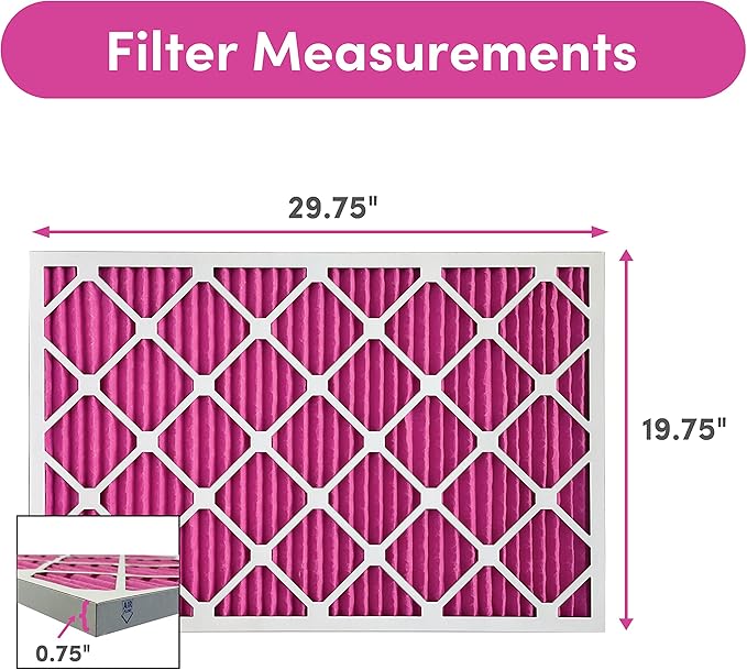 Colorfil 20x30x1 Air Filter (2-Pack) | Made in the USA | Color Changing | Remove Cat and Dog Odor | MERV 8 for Pet Hair Dander and Dust | 19.75"x29.75"x0.75" Exact Size
