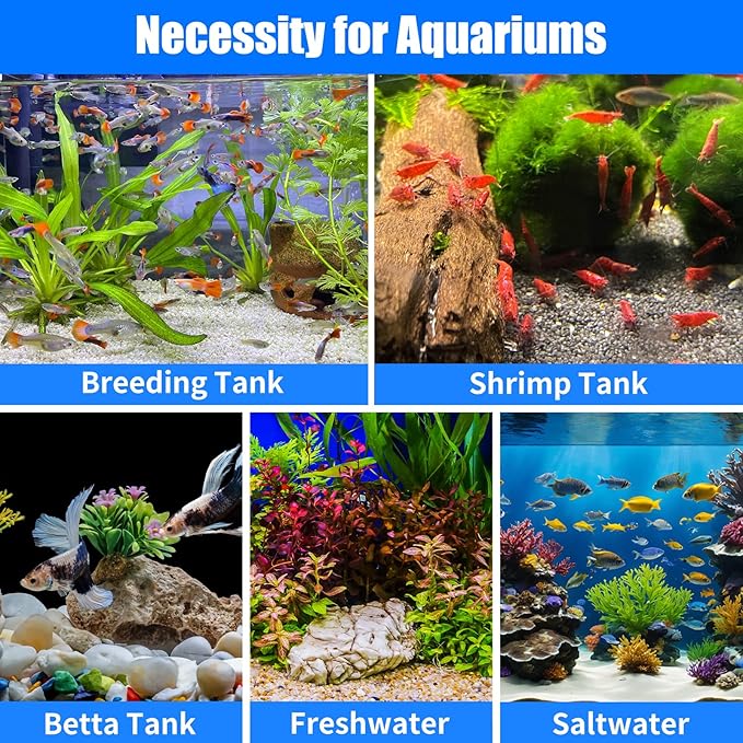 AQUANEAT 12-Pack Pre-Filter Sponge for Aquarium Shrimp Fry Fish Tank Filter 0.8 Inch Intake, Replacement Foam Cover