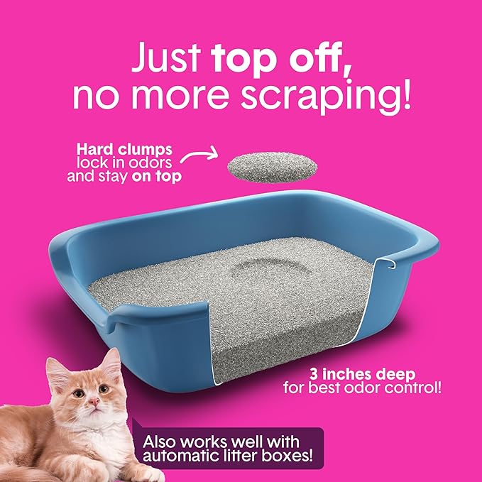 Boxie® Glo™ 30 Day Odor Control Clumping Clay Cat Litter, 28lb, Multi-Cat, 99.9% Dust-Free, Low Tracking, UV Light Attractant, Superior Clumping for Easy Scooping