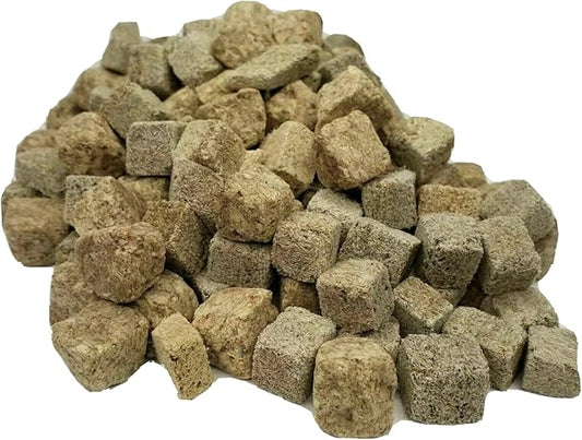 Aquatic Foods Inc. Freeze Dried Floating Brine Shrimp and Tubifex Cubes for All Tropical Fish, Marine Fish, Discus, Cichlids, Koi & Pond Fish, Turtles…12oz Lg Jar