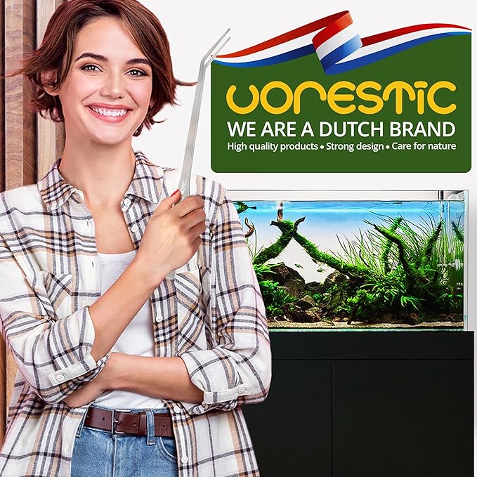 2 Pcs 15 Inch Tweezers, Heavy Duty Reptile Feeding Tongs, Aquarium Tongs, Reptile Tweezers Feeding, Reptile Tongs, Straight and Curved Long Tweezers for Aquarium and Terrarium