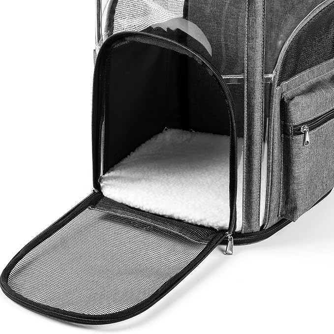 Cat Carriers Dog Carrier Pet for Small Medium Cats Dogs Puppies up to 25 Lbs, TSA Airline Approved Soft Sided, Collapsible Travel Puppy - Black Grey (L: 15.8" LX12.6 WX19.7 H, Black)