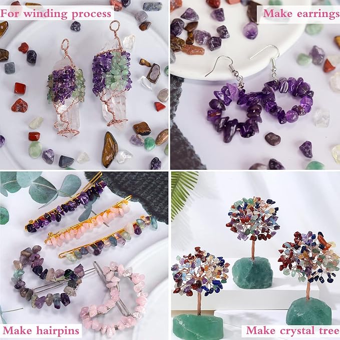 Clear Quartz Healing Crystal Chips Bulk Gemstones Sets Tumbled Crushed Stones Crushed Crystals Natural Rocks for Fountain Rocks Decoration Reiki Energy Balancing Meditation Aquarium Gravel 0.44lb