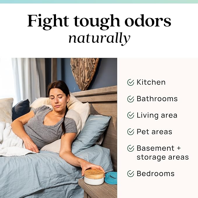 Azuna All-Natural Odor Remover Gel Refill Pouch | Air Purifier with Tea Tree Oil | Plant-Based & Long Lasting | For Pet Odors, Smoke & Strong Odors | Amalfi Breeze, 24 oz.