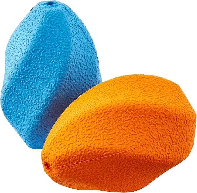 Amazon Basics Interactive Dog Treat Dispensing Enrichment Chew Toy, Medium, Multi Color, 2-Pack