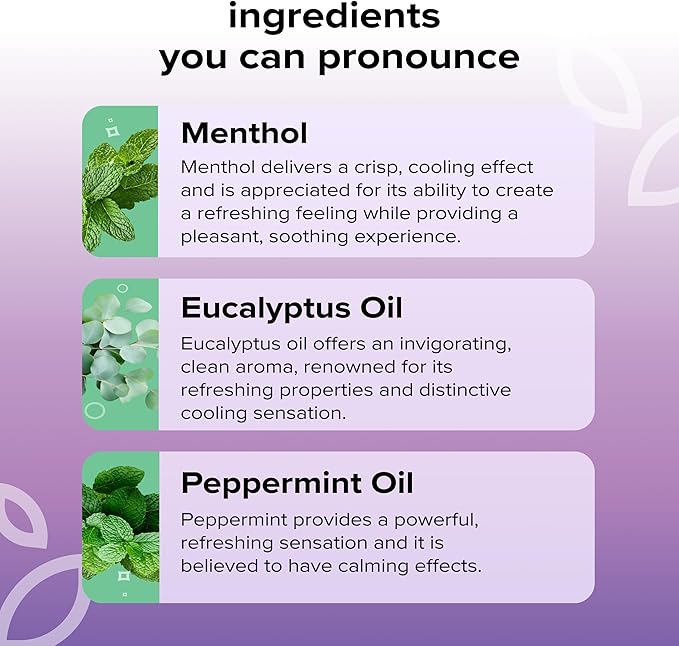 BoomBoom Nasal Stick | Vapor Flow Technology | Cool Refreshing Sensation | Natural Mood Boost | Simple Ingredients | Essential Oils + Menthol Inhaler (Lavender)