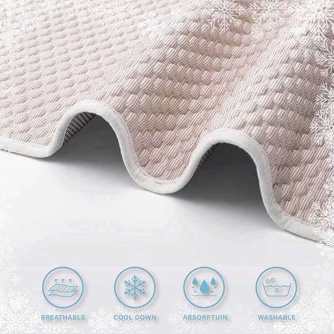 MICROCOSMOS Pet Cooling Mat & Sleeping Pad- Breathable Bubble Surface, EZ Clean. Keep Cooling for Pets, Kids and Adults in Summer.(Brown, 36" x 24")