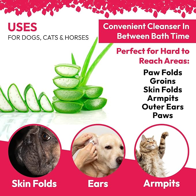 Chlorhexidianes Wipes for Dogs, Cats and Horses (Made in U.S.A) (USA) (Ketoconazole & Chlorhexidine Wipes, 50 Count)