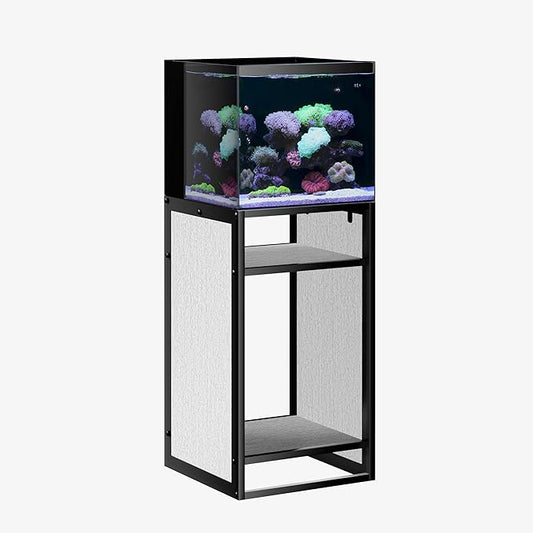 LANDEN Gray Metal Frame Stand, Three-Shelf for Fish Tanks up to 20 Gal, CLX45-45x45x80cm (17.7x17.7x31.49 in), for Fish Tanks and Reptile Terrariums, Home & Office Use