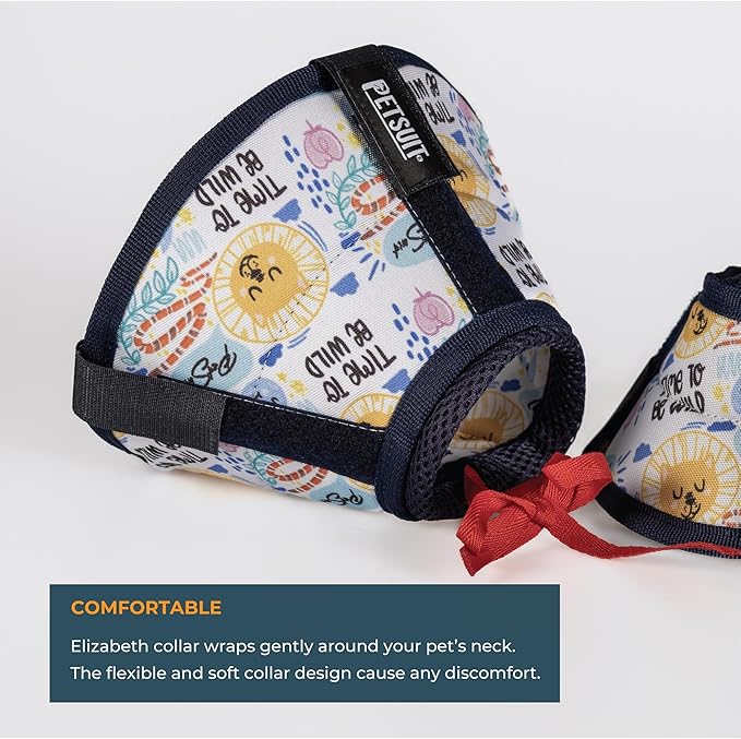 Cat Cone Collar – Colorful Cat Pattern - Lightweight Recovery Cone for Cats, Anti-Lick & Anti-Scratch, Vet Recommended, Elizabethan Collar (Colorful, XS [Neck Girth: 8.6"-12.2"])