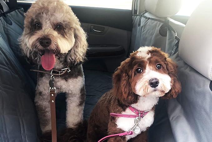 Bulldogology Dog Car Seat Cover Waterproof Heavy Duty Bench Dog Hammock Backseat Protector from Hair, Muddy Paws, Scratches - Pet Car Seat Cover for Cars Trucks SUVs (Large, Grey)