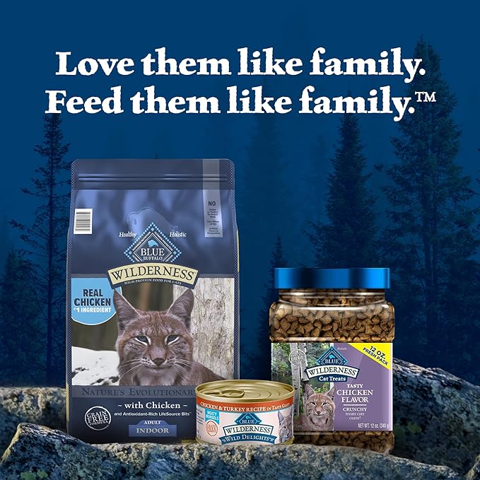 Blue Buffalo Wilderness High Protein, Natural Adult Indoor Dry Cat Food, Chicken 15-lb