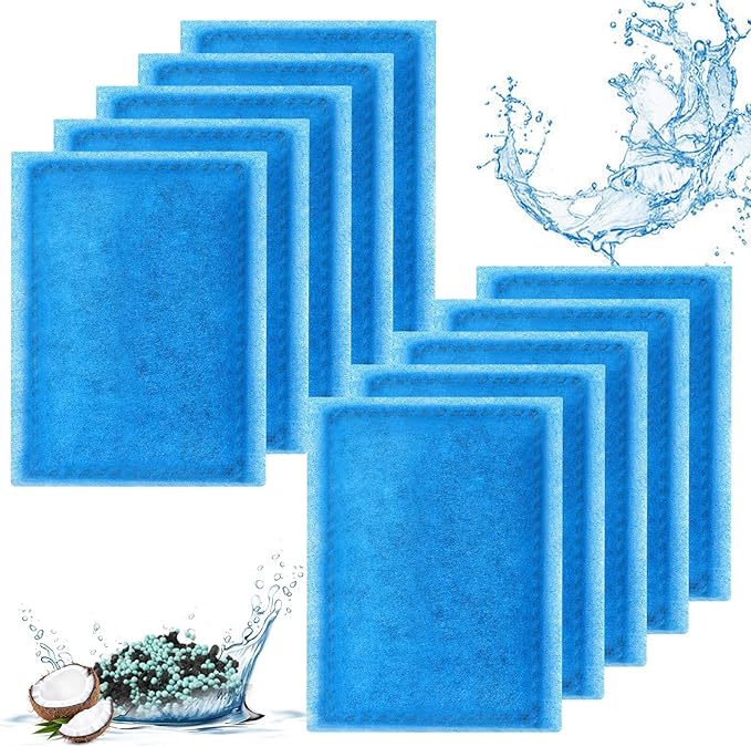 Qwakay Aquarium Filter Replacement Cartridge - 10 Pack Rite Size B Fish Tank Cartridges Compatiable with MarineLand Penguin PRO Power Filters 100/125/175 & Original Penguin Power Filter 150