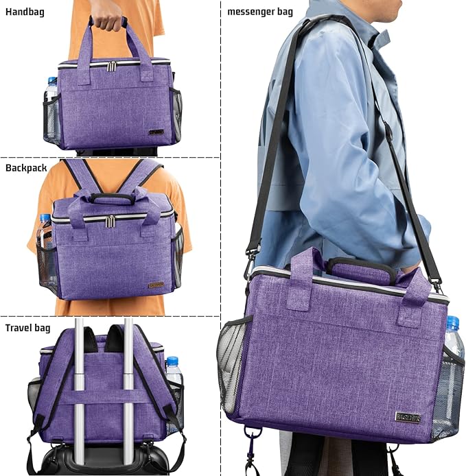 BAGLHER Dog Travel Bag Backpack Pet Supplies Backpack 5-Piece Set with Shoulder Strap 2 Lined Pet Food Containers 4 Foldable Feeding Bowls Essential Kit for Pet Travel