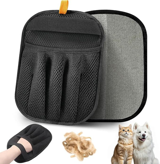 Pet Hair Removal Glove for Cats & Dogs Five-Finger Electrostatic Pet Hair Remover Glove for Clothing, Couch, Carpet, Furniture, Great Alternative to Pet Lint Roller