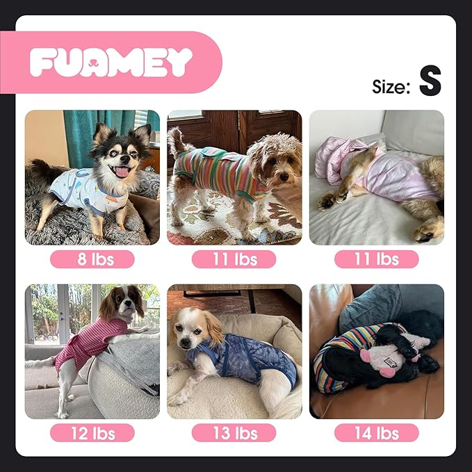 FUAMEY Recovery Suit for Dogs After Surgery,Soft Breathable Dog Bodysuit E-Collar & Cone Alternative Surgical Suit,Male Female Dog Neuter Spay Suits Anti Licking Wounds Onesie Blue Tie Dye S