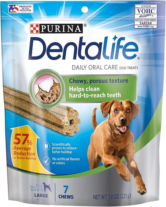 Purina Dentallife Daily Oral Care Dog Treats Large Chews - 7 Ct