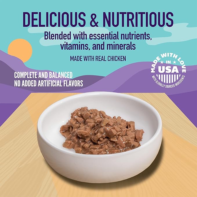 A Strong Heart Canned Wet Cat Food, Grilled Chicken Flavor in Gravy - 3 oz Cans (Pack of 24), Made in The USA with Pieces of Real Grilled Chicken