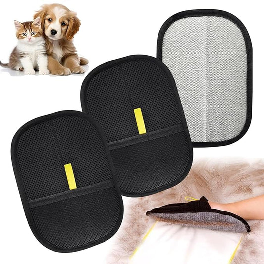 Pet Hair Removal Glove, 2025 New Reusable Electrostatic Glove for Cats & Dogs, Effective Pet Hair Remover for Furniture, Couch, Carpet, and Car Seats (3PCS)