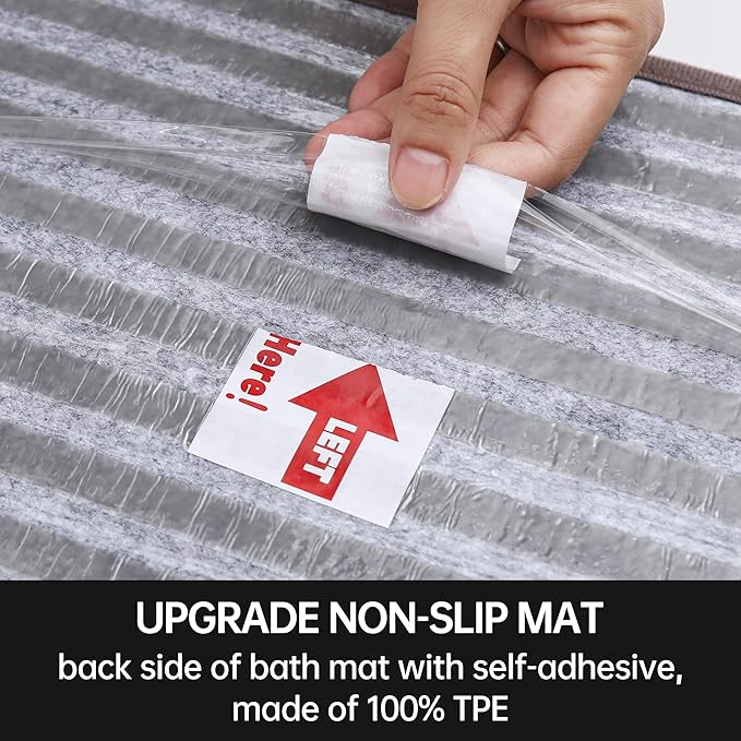 COSY HOMEER Edging Stair Treads Non-Slip Corner Indoor Stair Runners for Wooden Steps,Landing Slip Resistant Stair Rugs for Kids and Dogs, 100% Polyester TPE Backing,Grey,20"X32"