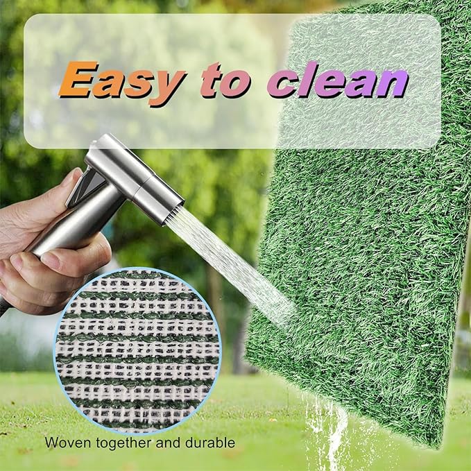 35"X22.6" Dog Grass Pad with Tray - Indoor/Outdoor Artificial Turf Potty Training Mat for Large Dogs, Portable Dog Litter Box for Balcony/Patio, Washable Reusable Pee Pad and Fake Grass for Dogs