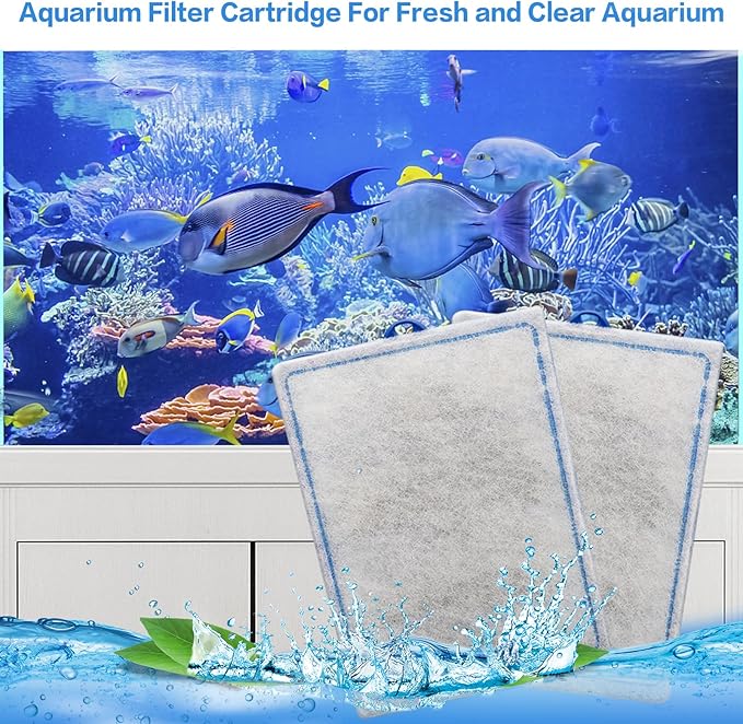 6 Count Assembled Large Filter Cartridges Compatible with Tetra Whisper Bio-Bag Filters 20i 40i IQ20/30/45/60 PF20/30/40/60, Large Replacement Filter Cartridges for Whisper Filters & Aquariums