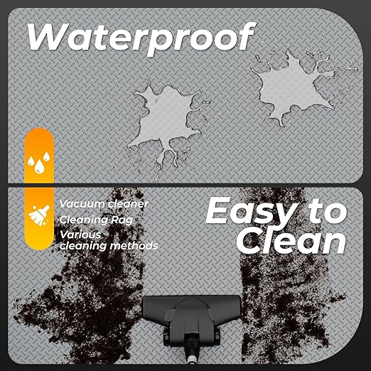 7.8 x 20 FT Garage Floor Mat, 2.8mm Thickness Diamond Plate Vinyl Garage Flooring Roll for Under Car, Large Size 156 SQFT for Large SUVs, MPV, Pickup Truck