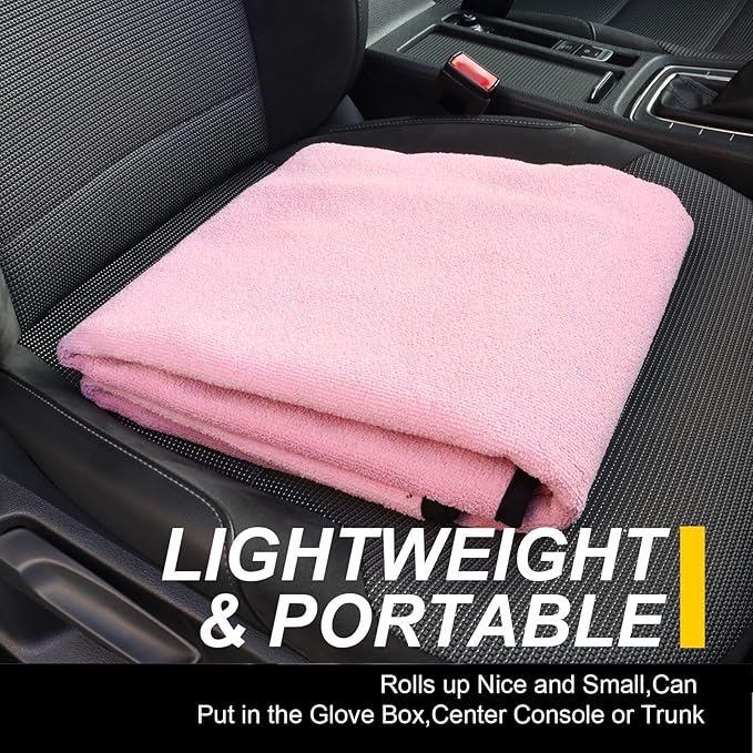 Back Seat Cover for Car Trucks Van SUV,Waterproof Rear Bench Towel Seat Covers for Dogs and Kids,Automotive Backseat Protector (Pink)