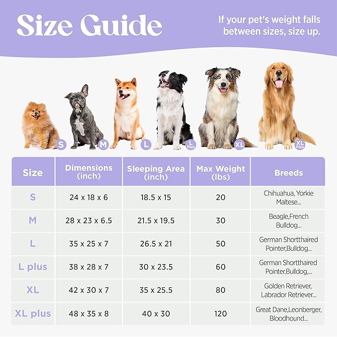 LE SURE Cute Dog Beds Large Sized Dog, Orthopedic Waterproof Large Pet Bed with Sides, Non-Slip Bottom and Egg-Crate Foam Pet Couch Sofa with Washable Removable Cover, Beige
