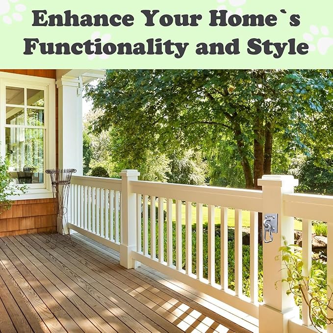 Canine Hitch- Secure Dog Leash Parking Wall Large Hook with Clip 2 Pack - Tie Out Stainless Steel & ABS Mounting Plate for Strength - Practical Lead Management for Home & Business