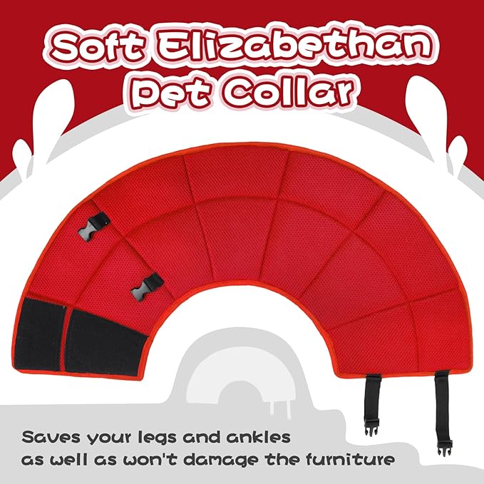 Dog Cone Collar After Surgery, Adjustable Soft Recovery Cone for Small Dogs to Stop Licking, Light-Weight Comfortable Elizabethan Collar for Dogs Anti-Bite Lick Protective Wound