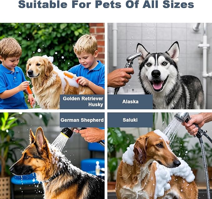 50" Dog Bathtub for Large Dogs, Professional Dog Washing Station with Wash Tub Attachment, Bath Pool for Outdoor, Indoor Shower and Grooming (50" Left Door)